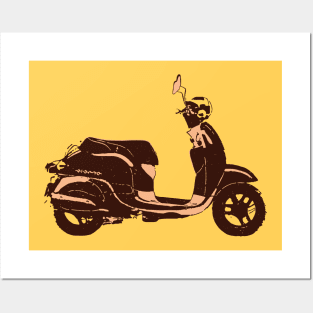 Retro Vintage Scooter Posters and Art